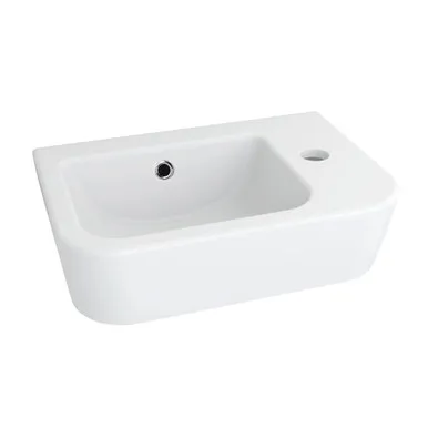Dublin Powder Room Wall Hung Basin Rh | Made From Vitreous China In White By Oliveri