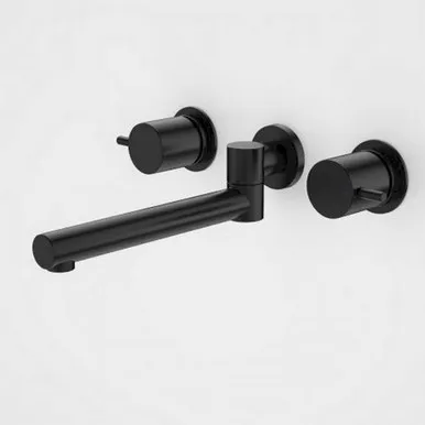 Luna Lever Laundry Set 4Star | Made From Metal In Black By Caroma