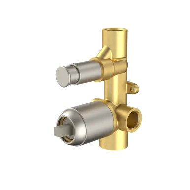 Luna Bath/Shower Mixer With Diverter Body Kit | Made From Brass In Brushed Nickel By Caroma