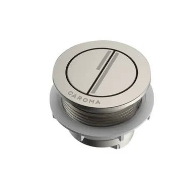 Smart Flow Round Bezel/Button In Brushed Nickel By Caroma