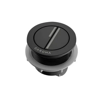 Smart Flow Round Bezel/Button In Black By Caroma
