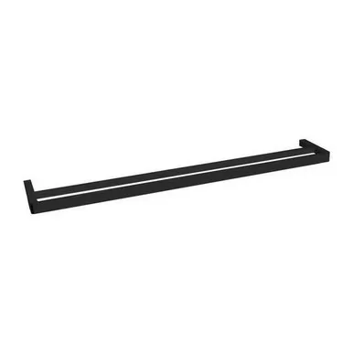 Brooklyn Double Towel Rail 900mm | Made From Brass In Matte Black By ADP