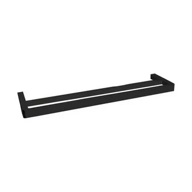 Brooklyn Double Towel Rail 600mm | Made From Brass In Matte Black By ADP
