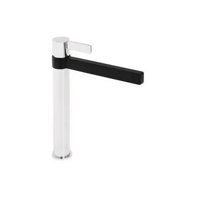 Martini Extended Basin Mixer Chrome & Matte Spout | Made From Brass In Black/Chrome Finish By ADP