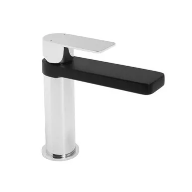 Cosmopolitan Basin Mixer Matte & Black Spout | Made From Brass In Chrome Finish/Black By ADP