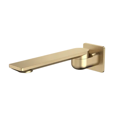 Urbane II Swivel Bath Outlet Square Cover Plate 220mm Spout Brushed | Made From Brass/Brushed Brass By Caroma
