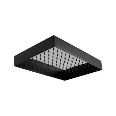 Martini Square Shower Rose With Shroud 306mm Matte | Made From Brass In Black By ADP