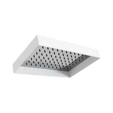 Martini Square Shower Rose With Shroud 306mm Matte White | Made From Brass In Chrome Finish/White By ADP