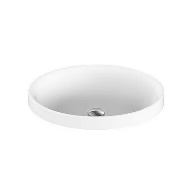 Dignity True Justice Semi-Inset Basin 495mm X 365mm X 130mm Matte | Made From Solid Surface In White By ADP