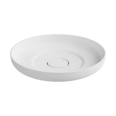 Flume Above Counter Basin 400mm X 400mm X 101mm | Made From Marble In Matte White By ADP