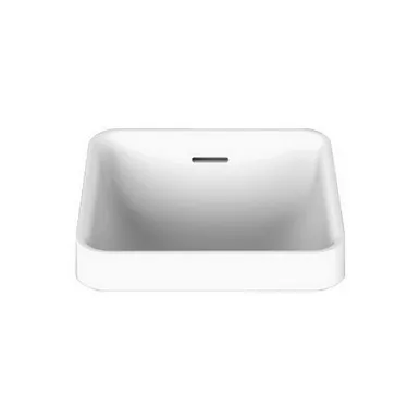 Sava Above Counter Semi-Inset Basin Square 322mm X 346mm X 170mm | Made From Solid Surface In Matte White By ADP
