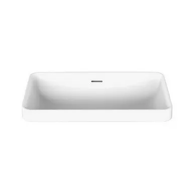 Zeya Above Counter Semi-Inset Basin 582mm X 346mm X 170mm | Made From Solid Surface In Matte White By ADP