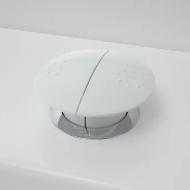 Care Round Button & Bezel In White By Caroma