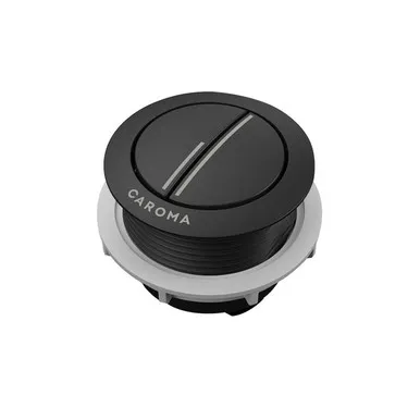 Urbane II Wall Faced Close Coupled Round Cistern Flush Button Matte In Black By Caroma