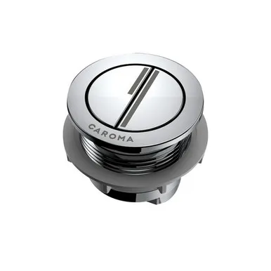 Round Dual Flush Button & Bezel Chrome In Chrome Finish By Caroma