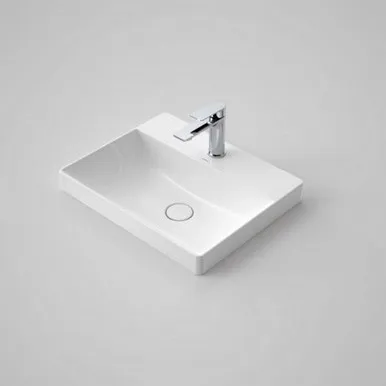 Urbane II Inset Vanity Basin 500mm X 400mm X 187mm No Overflow 1 Tap Hole | Made From Ceramic In White By Caroma