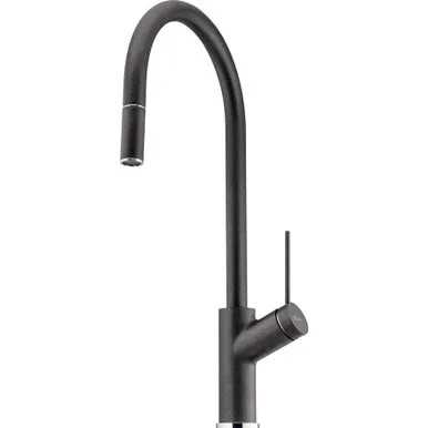 Vilo Sink Mixer With Pull-Out Spray Santorini | Made From Brass In Black By Oliveri