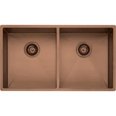 Spectra Double Bowl Sink 780mm Nth | Made From Stainless Steel In Copper By Oliveri