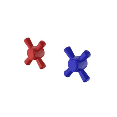 Caravelle Classic Cross Colour Handles Chrome Pair In Chrome Finish By Caroma