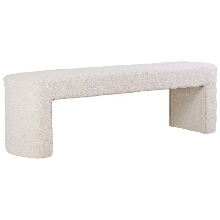 Amalfi Olsen Boucle Fabric Bench Seat, 150cm by Amalfi Style Sourcebook