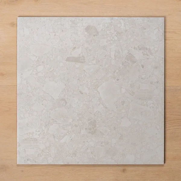 Southside White Terrazzo Matt P2 Porcelain Tile 450x450mm