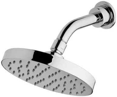 Vivid Slimline Shower Arm & Round Rose 155mm 3Star | Made From Brass In Chrome Finish By Phoenix
