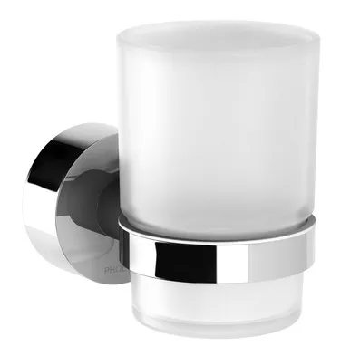 Vivid Tumbler & Holder Chrome | Made From Glass In Chrome Finish By Phoenix