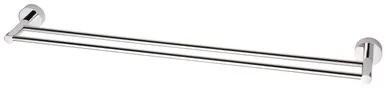 Vivid Towel Rail Double 900mm Chrome | Made From Brass In Black/Chrome Finish By Phoenix