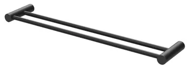 Vivid Slimline Towel Rail Double 600mm Matte | Made From Stainless Steel In Black By Phoenix