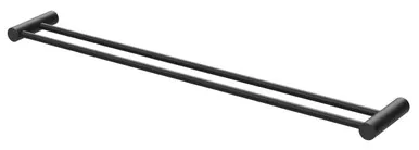 Vivid Slimline Towel Rail Double 800mm Matte | Made From Stainless Steel In Black By Phoenix