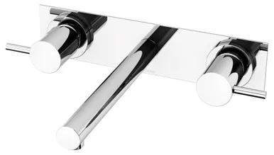 Vivid Pin Lever Wall Basin Set With 200mm Spout 6Star | Made From Brass In Chrome Finish By Phoenix
