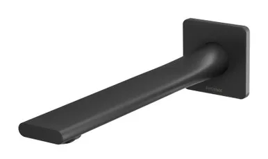 Teel Wall Bath Spout 200mm | Made From Brass In Matte Black By Phoenix