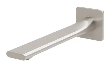 Teel Wall Bath Spout 200mm | Made From Brass In Brushed Nickel By Phoenix