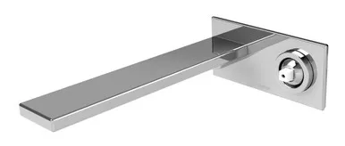 Zimi Wall Bath Or Basin Mixer Set (No Handle - 200mm Spout) 5Star | Made From Brass In Chrome Finish By Phoenix