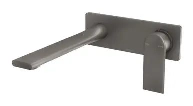 Teel Wall Bath Or Basin Mixer Set (200mm Spout) 5Star | Made From Brass In Gunmetal By Phoenix