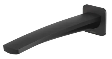 Mekko Wall Bath Spout/Outlet 200mm | Made From Brass In Matte Black By Phoenix