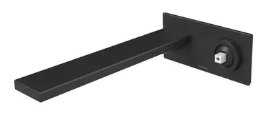 Zimi Wall Bath Or Basin Mixer Set (No Handle - 200mm Spout) 5Star | Made From Brass In Matte Black By Phoenix