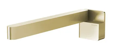 Designer Swivel Square Bath Spout 230mm Brushed In Gold By Phoenix