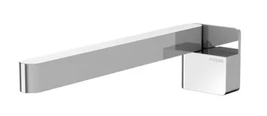 Designer Swivel Square Bath Spout 230mm Chrome In Chrome Finish By Phoenix