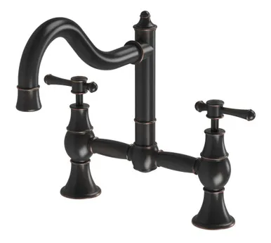 Nostalgia Exposed Sink Set Shepherds Crook 3Star Antique In Black By Phoenix