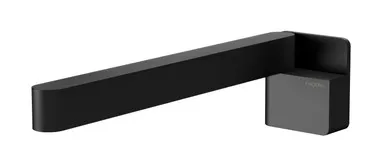 Designer Swivel Square Bath Spout 230mm In Matte Black By Phoenix