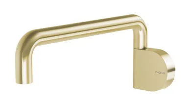 Designer Swivel Round Bath Spout 230mm Brushed In Gold By Phoenix