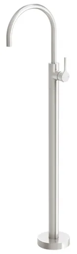 Vivid Slimline Oval Floor Mounted Bath Mixer In Brushed Nickel By Phoenix