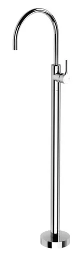 Vivid Slimline Oval Floor Mounted Bath Mixer Chrome In Chrome Finish By Phoenix