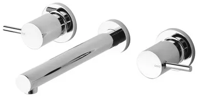 Vivid Pin Lever Wall Bath Set With 200mm Spout (15mm Extended Spindles) Chrome In Chrome Finish By Phoenix