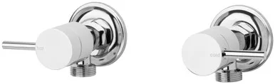Vivid Pin Lever Washing Machine Taps Chrome (Pair) In Chrome Finish By Phoenix