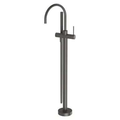 Vivid Slimline Floor Mounted Bath Mixer With Hand Shower 3Star | Made From Gunmetal By Phoenix