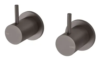 Vivid Slimline Wall Taps (Top Assemblies) 15mm Extended Spindles (Pair) | Made From Gunmetal By Phoenix