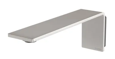 Axia Wall Bath Or Basin Spout/Outlet 200mm 4Star In Brushed Nickel By Phoenix