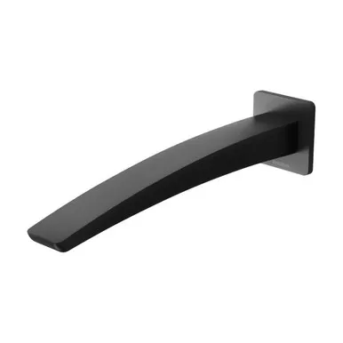 Rush Wall Basin Spout/Outlet 230mm 5Star In Matte Black By Phoenix